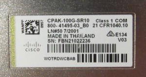 Cisco CPAK-100G-SR10 100GBASE Fiber Transceiver Module