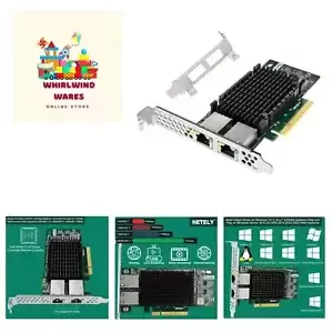 PCIE X8 to 2X 10GbE NIC Card, 2X 10Gbps RJ45 Ports, PCIE X8 Lane, Intel X540-...