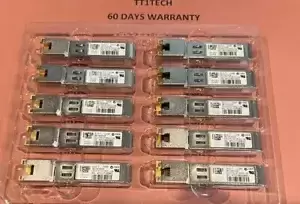 10x CISCO GLC-T 1000BASE-T SFP+ RJ-45 30-1410-03 GBIC TRANSCEIVER ORIGIN USA