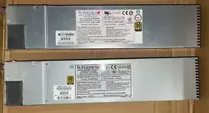Lot of 2 SuperMicro 720 Watt Server Power Supply PWS-721P-1R 80 Plus Gold Tested