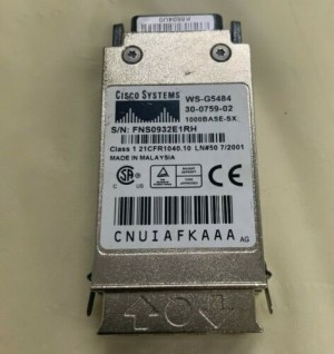 CISCO WS-G5484 1000BASE-SX GBIC Gigabit Transceiver Module 30-0759-02
