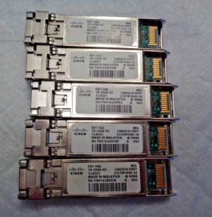 5 pcs. Cisco 10GB SFP+ GBIC or Transceiver FET-10G Fabric Extender Transceiver