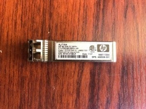 New HP FTLF8528P2BNV-HP AJ718A TRANSCEIVER 8GB  SHORT WAVE FIBRE CHANNEL FC SFP+
