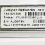 Juniper/Finisar | 740-021308 | FTLX8571D3BCL-J1 | 10GE SFP Transceiver Module
