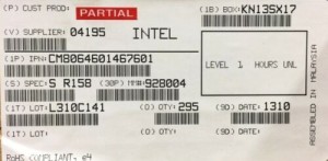 Intel CM8064601467601 SR158  Xeon Processor E3-1230L v3 8M Cache (1 Tray CPU)