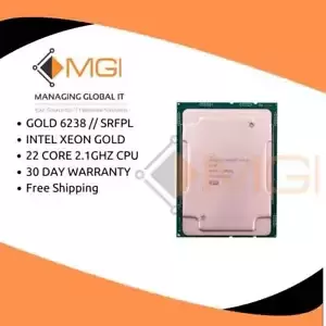 GOLD 6238 // SRFPL INTEL XEON GOLD 22 CORE 2.1GHZ CPU