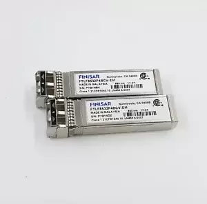 Lot of 2 Finisar FTLF8532P4BCV-EM 32G FC 850nm Optical Transceiver Module