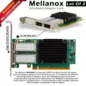 Lot X 2 IBM 98Y8995 Mellanox CB194A 2-Ports 56GB Connect-IB InfiniBand Adapter