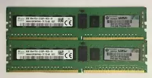 Lot of 2 SK Hynix HMA41GR7MFR4N-TF 8GB 1Rx4 PC4-2133P Server RAM