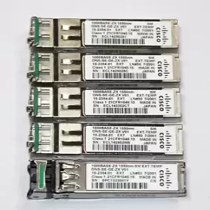 Lot of 5 - Cisco | ONS-SE-GE-ZX | 1000base-ZX 1550nm RoHS Transceiver Module