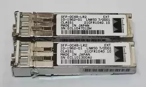 Lot of 2 - Cisco | SFP-OC48-LR2 | 10-1962-01 21CFR1040.10 Transceiver Module