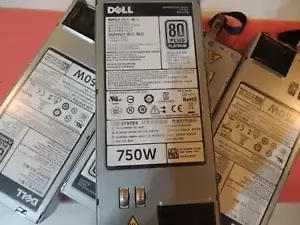 Lot of 2 Dell PowerEdge E750E-S0 079RDR  R620 R720 R820  T420  Power Supply 750W