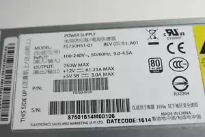 INTEL FS750HS1-01 750w 80 PLUS POWER SUPPLY FOR SUPERMICRO H8DGU/CSE-815