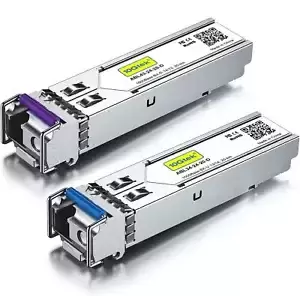 A pair of Bidi SFP Transceiver 1.25G SFP BIDI for Cisco GLC-BX-U & GLC-BX-D 20KM