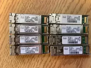 Lot of 8 Cisco FET-10G 10Gbps Fabric Extender SFP+ Transceiver