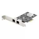 StarTech.com 2-Port 2.5Gbps NBASE-T PCIe Network Card, Intel I225-V, Dual-Port C