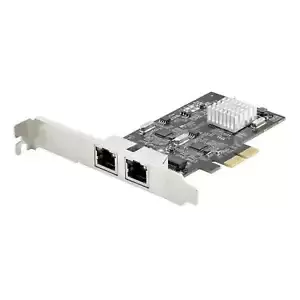 StarTech.com 2-Port 2.5Gbps NBASE-T PCIe Network Card, Intel I225-V, Dual-Port C