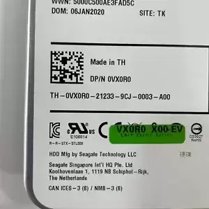 Dell VX0R0 - 16TB SAS 12GBPS SED 512E 7.2K RPM Disk Drive