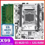 LGA 2011-3 X99 K9 Motherboard with Intel Xeon E5 4620 V3 CPU 4*8GB DDR4 ECC RAM