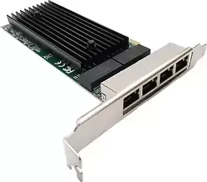 4 Port RJ-45 1GB/s PCI-e Ethernet Networking Adapter for Intel 82576 Chipset NEW