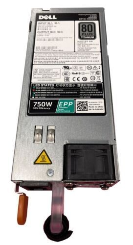 Dell KNHJV 750W 200-220V 80+ Titanium PSU Power Supply R530 R630 R730 R730XD