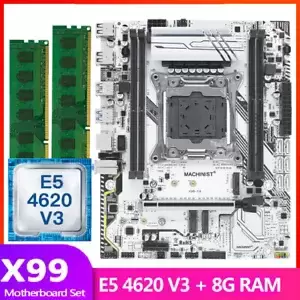 X99 Motherboard set kit LGA 2011-3 with Intel Xeon E5 4620 V3 CPU 2*4GB DDR4 RAM