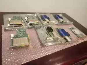 LOT OF 8 Mellanox Cards MCX313A, MCX4732, Intel 10GbE NIC plus more!