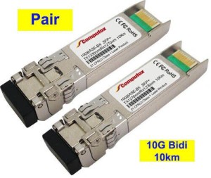 Pair - 10km 10G BiDi SFP+ Transceiver for Cisco, Extreme Networks, Fortinet
