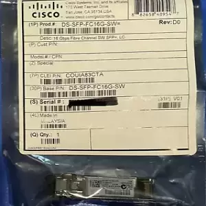 NEW Sealed Cisco DS-SFP-FC16G-SW with Hologram 16G Fibre Channel SFP Transceive