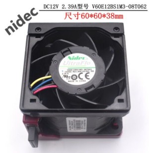 Nidec V60E12BS1M3-08T062 Violent Server Fan 6038 6CM 12V 2.39A HP  Server Fan