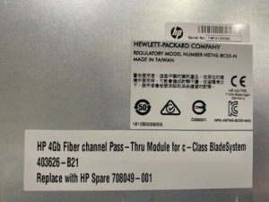 HP 403626-B21 4Gb Fibre Channel Pass-Thru HSTNS-BC03-N w/16 x AJ718A Transceiver