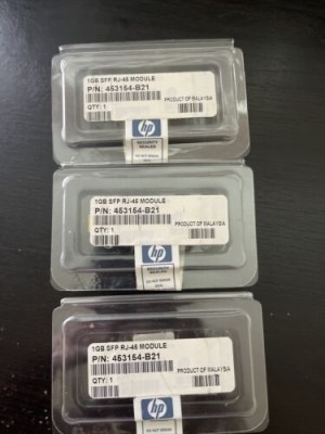 453154-B21 HP 1000Base-T 1GB SFP RJ-45 Transceiver Module QTY 3