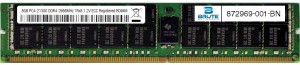 872969-001 - HP Compatible 8GB PC4-21300 DDR4-2666MHz 1Rx8 1.2V ECC RDIMM