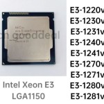 Intel Xeon E3-1220v3 1230v3 1231v3 1240v3 1241v3 1270v3 1271v3 1280v3 1281v3 CPU