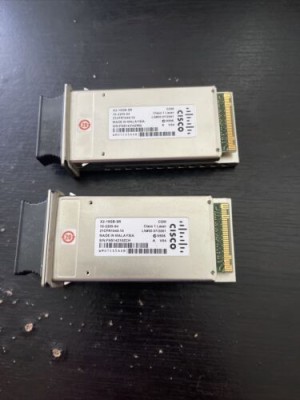 (2) CISCO 10GB TRANSCEIVER MODULES X2-10GB-SR X2 10 GB SR 10-220-04 PAIR OF 2