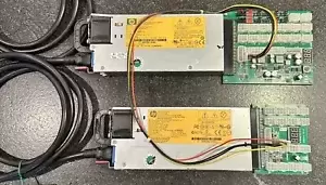 (Set of 2) HP 750W Server Power Supplies with Breakout Board (1500W Total)