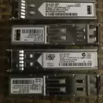 Lot of 4 Genuine Cisco GLC-SX-MM 1000BASE-SX SFP Transceiver Modules