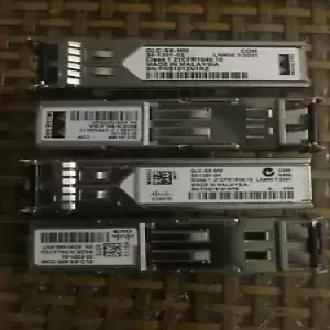 Lot of 4 Genuine Cisco GLC-SX-MM 1000BASE-SX SFP Transceiver Modules