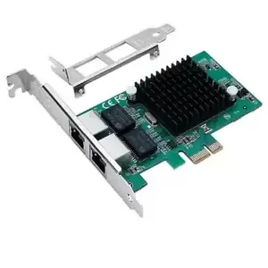 Intel 82575EB Dual Port Gigabit Network Card PCIe X1 Ethernet Desktop ROS Server
