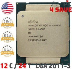 Intel Xeon E5-2690 V3 CPU 12-Cores 2.6 GHz 30MB LGA 2011-3 R3 Server SR1XN 135W