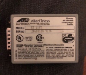 CentreCOM AT-210T AUI RJ-45 Transceiver Cisco 2509 2511 2500 210T 5-YR Warranty!