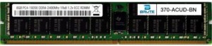 370-ACUD - Dell Compatible 8GB PC4-19200 DDR4-2400Mhz 1RX8 1.2v ECC RDIMM