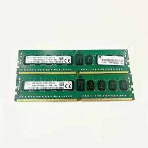 LOT OF 2 - Hynix 8GB PC4-2133P-R DDR4 1RX4 ECC Server RAM HMA41GR7AFR4N-TF