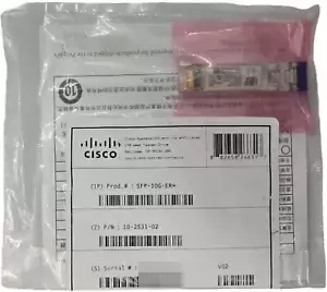 Cisco Original Genuine 10GbE 40km ER SFP+ Transceiver with Hologram SFP-10G-ER