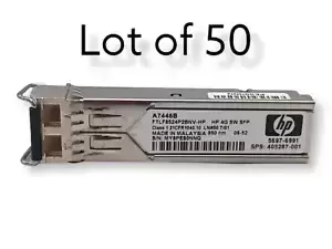 (LOT OF 50) HP A7446BD 850NM 4GBPS 150M DUPLEX LC SW SFP TRANSCEIVER 405287-001