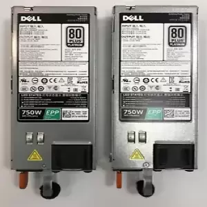 Lot of 2 Dell 750W PowerEdge R630 Power Supply G6W6K V1YJ6 5RHVV 0XW8W TPJ2X