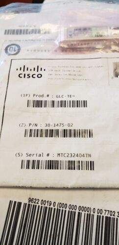 NEW Genuine Cisco GLC-TE SFP Transceiver Module RJ45 1GE w/ Hologram 1000BASE-T
