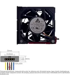 Server Cooling Fan System Cooler HP 661332-001 667254-001 PFR0912XHE ML350P G8