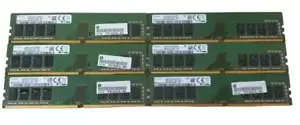 Lot of 6 Samsung M378A1K43CB2-CRC 8GB PC4-1900U DDR4-2400T 1RX8 UDimm