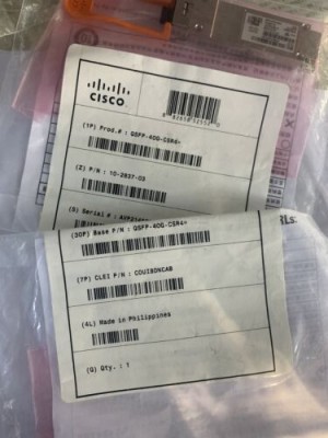 New Cisco QSFP-40G-CSR4 40GBase QSFP+ MM MPO-12 Optical Transceiver 10-2837-03
